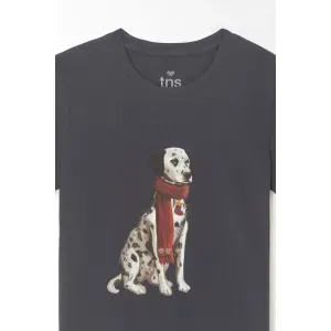 Camiseta básica navideña para niño