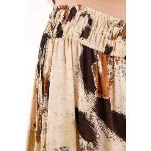 Falda larga estampada para mujer