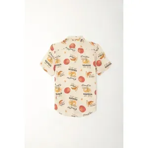 Camisa de botones estampada para hombre