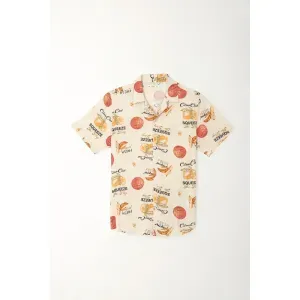 Camisa de botones estampada para hombre