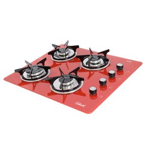 Estufa De Empotrar Vidrio Templado Roja (62x52) Cm Gas Natural 6545