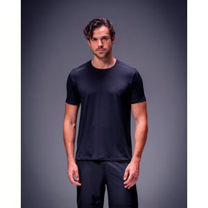Camiseta En Malla Con Estampado,  Color NEGRO  Para Hombre