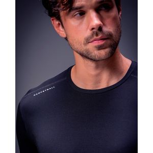 Camiseta En Malla Con Estampado,  Color NEGRO  Para Hombre