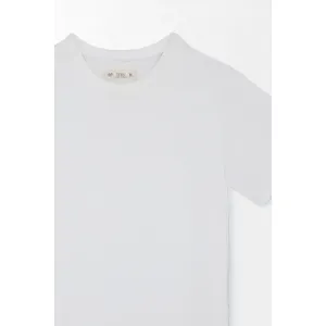 Camiseta básica holgada crudo para mujer