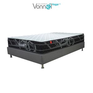 Combo Colchón + Base cama marca VONNEL Doble (140 X 190 Cm ) Resortado Pl X-S25 Plus