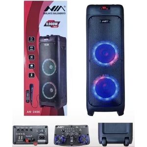 Torre De Sonido Bluetooth Parlante 9000W PMPO + Control Y Microfono Original NIA