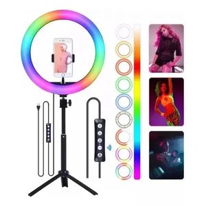 Aro De Luz Multicolor 26 cm RGB + Trípode