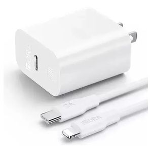 Cargador Iphone Carga Rapida 20w  + Cable Tipo C a Lightning 1HORA