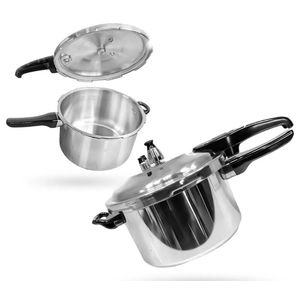 Olla A Presión 6 Litros Aluminio Reforzado 3 Válvulas