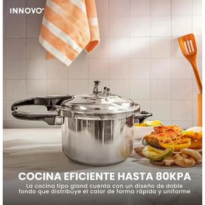 Olla A Presión 6 Litros Aluminio Reforzado 3 Válvulas