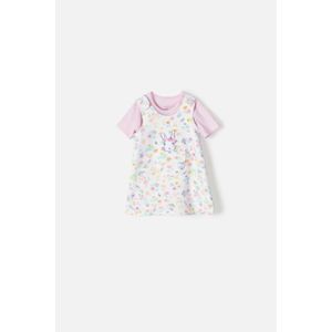 Vestido LittleMic estampado multicolor para niña de 2T a 5T