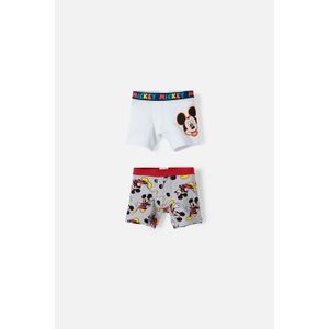 Pack x2 boxer de Mickey Mouse blanco y gris para niño 2T a 5T
