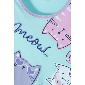 Pijama de Mic con pantalón largo azul y morada para niña