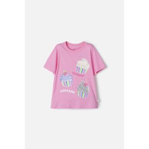 Camiseta Mic rosada de diseño clásico para niña