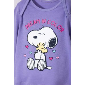 Pijama de Snoopy pantalón largo multicolor para bebé niña