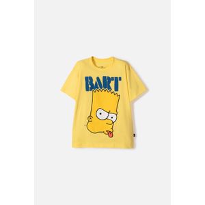 Camiseta de los Simpson manga corta amarillo para niño