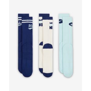 Medias Nike Unisex Everyday Plus Crew 3 Pares HJ9336-902 Azul