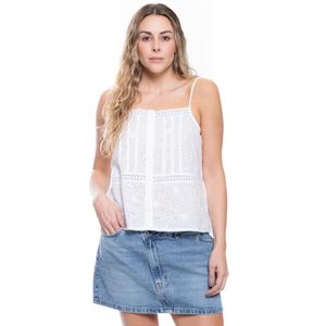 Camisa De Tiras En Ojalillo