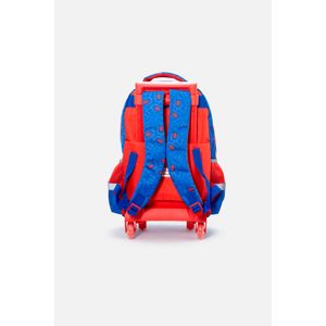 Morral de Spider-man 16.5" con ruedas azul y rojo para niño