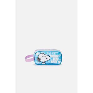 Cartuchera de Snoopy 14" azul y violeta para niña