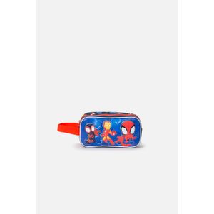 Cartuchera de Spiderman 14" azul y rojo para niño