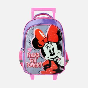 Morral con ruedas para niña, morada de Minnie Mouse