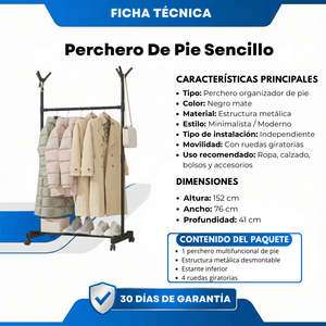 Perchero De Pie Sencillo