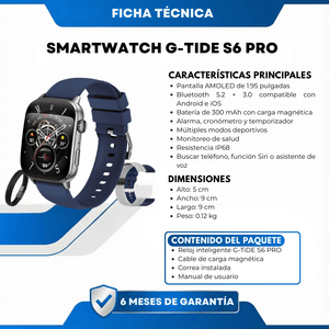 Smartwatch G-Tide S6 Pro Azul