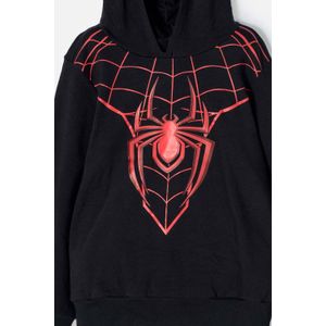 Buzo de Spider-man con capucha negro para niño