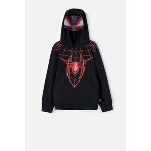 Buzo de Spider-man con capucha negro para niño