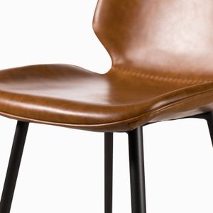 Silla de comedor concha camel