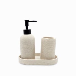 Set baño piedra gris