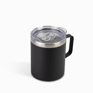 Mug doble pared en acero negro 400ml
