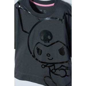 Camiseta de My Melody & Kuromi gris manga corta para niña