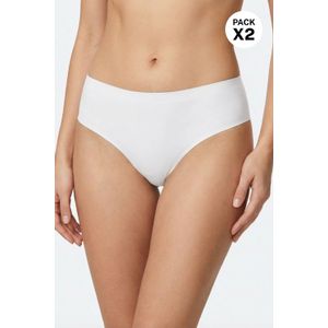 Panty tipo brasilera confeccionado en algodón suave paquete x2