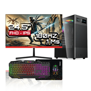 Computador de Escritorio Janus AMD RYZEN 5 5600GT Memoria RAM 16GB SSD 500GB M.2 Board A520M Fuente Janus 400W  MONITOR 24" Gamer IPS / 200HZ / FULLHD