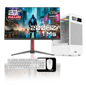 Computador de Escritorio Janus AMD RYZEN 5 5600GT Memoria RAM 16GB SSD 500GB M.2 Board A520M Fuente Janus 400W monitor  27" Gamer VA / 200Hz / FULLHD