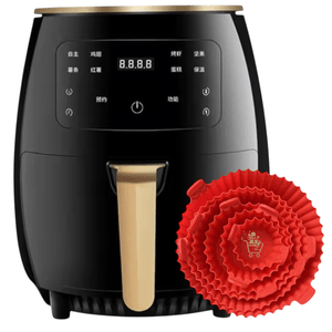Airfryer Freidora De Aire Multifuncional Home Digital Sin Aceite 9 Litros + Moldes De Silicona