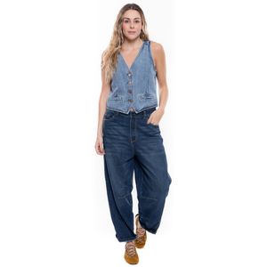 Chaleco En Denim Con Botones En Frente