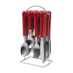 Juego de Cubiertos 6 Puestos 24 Piezas - Rojo