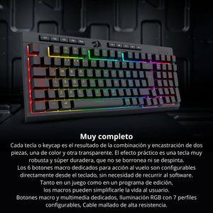Combo Gamer 4en1 Redragon S147 RGB Teclado Shiva + Mouse K1ng + Diadema Cronus + Pad Mouse Pisces