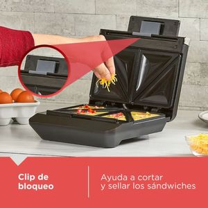 Sanduchera BLACK+DECKER 2 Puestos SM602F-1BDLA Negro
