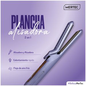 Plancha Alisadora de Cabello Mertec Semi Profesional Morada - Purple Glow