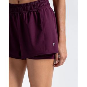 Short Running Dinamic con Biker Interno, Color Uva Para Mujer