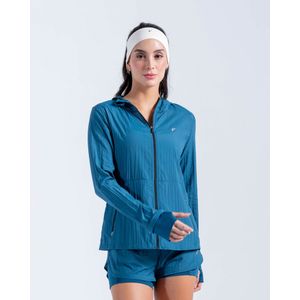 Chaqueta Brisa Rompeviento Ultra Liviana,  Color Petroleo Para Mujer