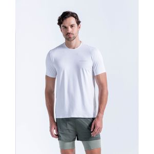 Camiseta Deportiva Ruedos Sin Costuras,  Color BLANCO Para Hombre