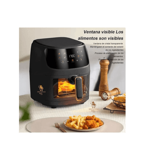 Airfryer Freidora De Aire Multifuncional Silver Digital Sin Aceite 12 Litros + 100 Papeles Antiadherentes