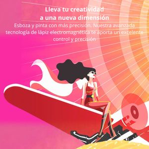 Tableta Gráfica One by Wacom Small CTL-472 USB 2540 LPI Lápiz sin Pila 2048 Niveles - Negro/Rojo