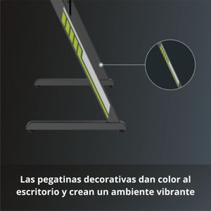 Escritorio Gamer TechGo MPCG-07 Diseño Z Superficie Texturizada 120cm*60cm Portavasos Soporte Diadema