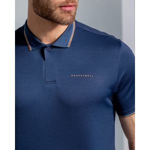 Camiseta Tipo Polo Detalles Contraste,  Color Azul Oscuro  Para Hombre
